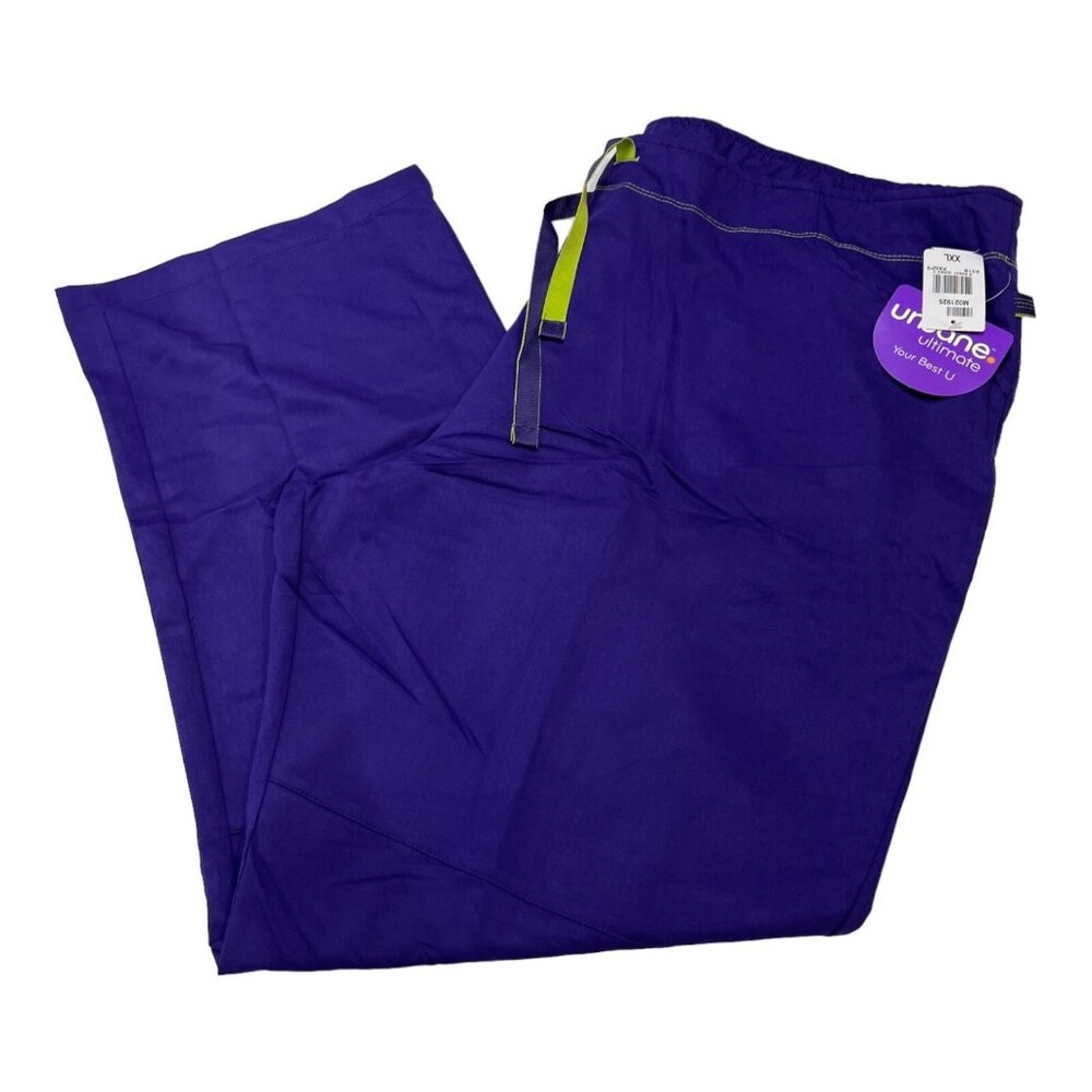 Urbane Scrub Pants Women XXL Performance Tailored Fit Stretch 6-Pkt Cargo Purple